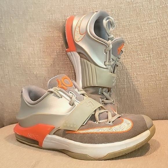 Nike Other - Nike KD 7 VII 'Wild West' OKC Thunder Silver Orange Gray Mens Big Kids *sz 5.5*